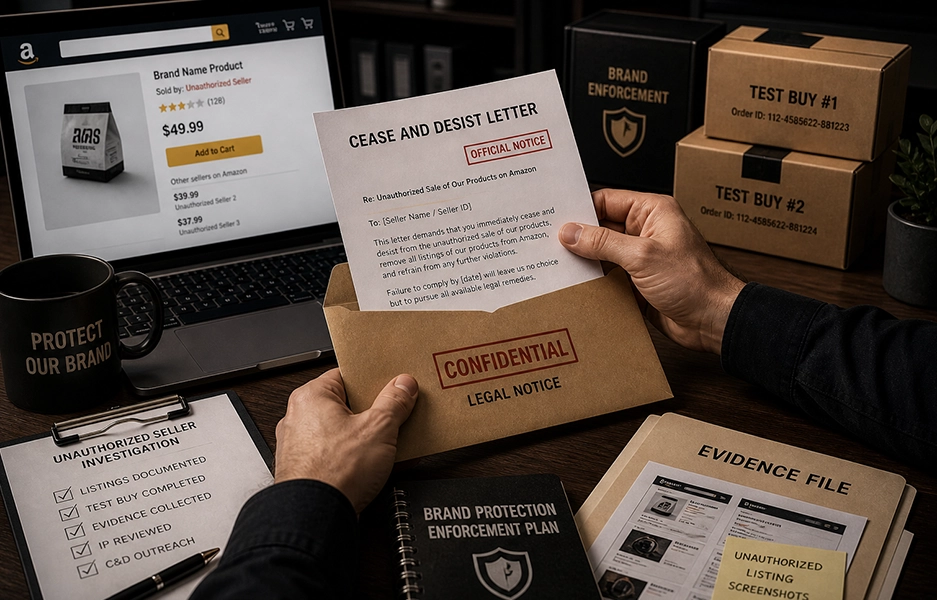 Sending Cease and Desist Letters to Unauthorized Amazon Sellers