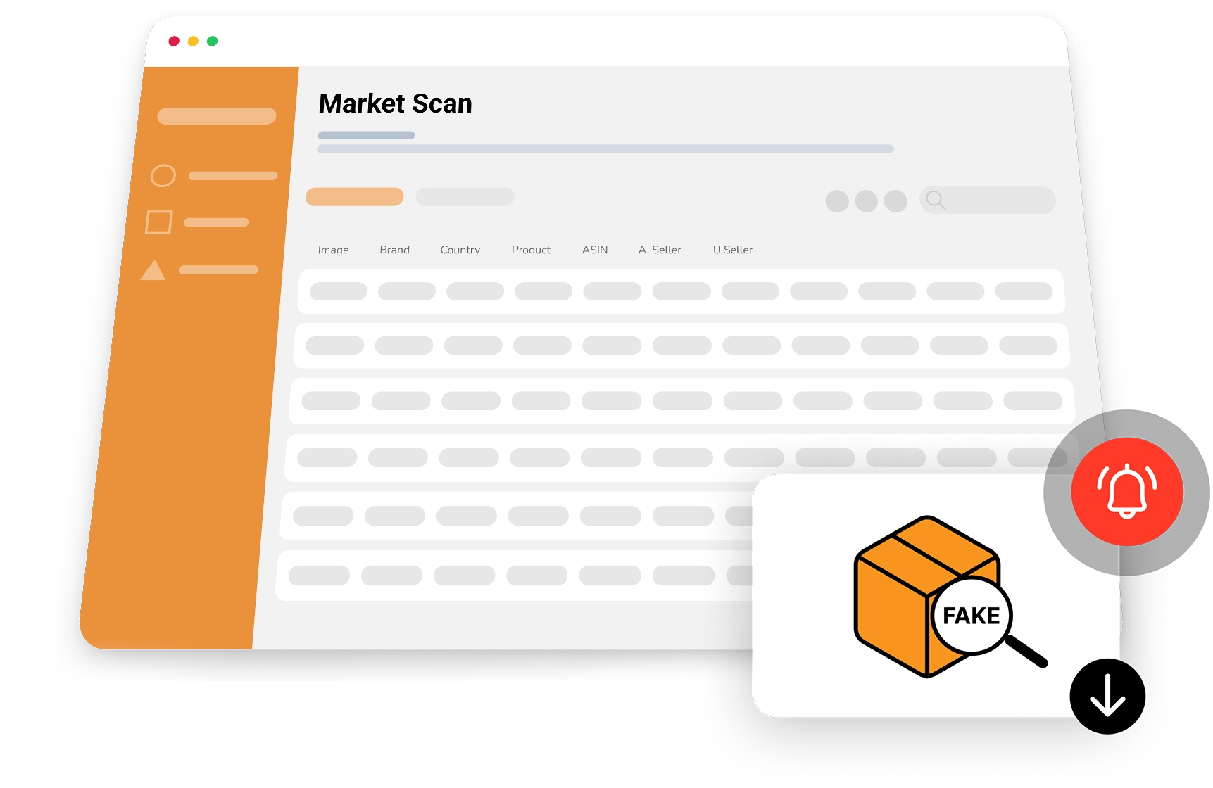 Counterfeit protection dashboard removing fake listings